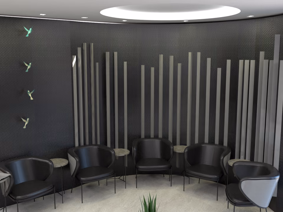 Sala de espera da Clínica Coudē